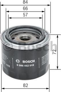 BOSCH 0 986 452 019 - Filtro de aceite parts5.com