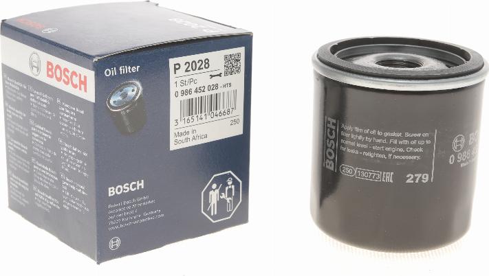 BOSCH 0 986 452 028 - Масляный фильтр parts5.com