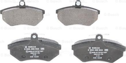 BOSCH 0 986 460 944 - Тормозные колодки, дисковые, комплект parts5.com