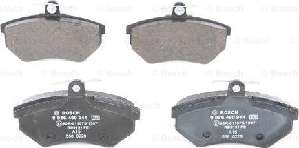 BOSCH 0 986 460 944 - Тормозные колодки, дисковые, комплект parts5.com