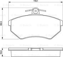 BOSCH 0 986 460 944 - Тормозные колодки, дисковые, комплект parts5.com