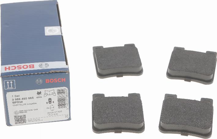 BOSCH 0 986 460 965 - Тормозные колодки, дисковые, комплект parts5.com