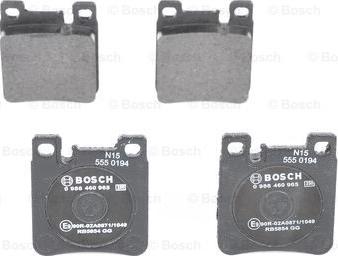 BOSCH 0 986 460 965 - Тормозные колодки, дисковые, комплект parts5.com