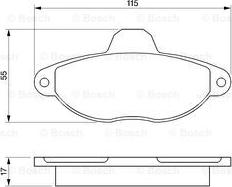 BOSCH 0 986 460 968 - Тормозные колодки, дисковые, комплект parts5.com