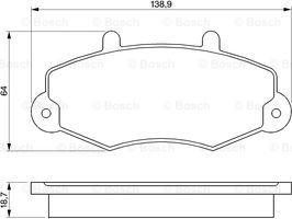 BOSCH 0 986 460 963 - Тормозные колодки, дисковые, комплект parts5.com