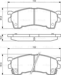 BOSCH 0 986 460 975 - Тормозные колодки, дисковые, комплект parts5.com