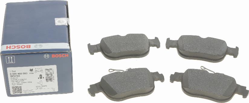 BOSCH 0 986 460 083 - Тормозные колодки, дисковые, комплект parts5.com