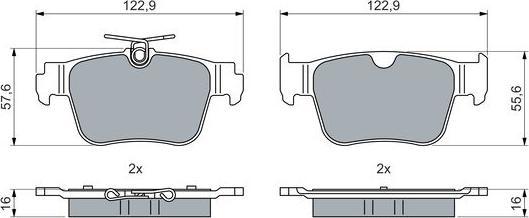 BOSCH 0 986 460 074 - Тормозные колодки, дисковые, комплект parts5.com