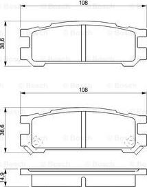 BOSCH 0 986 461 143 - Тормозные колодки, дисковые, комплект parts5.com