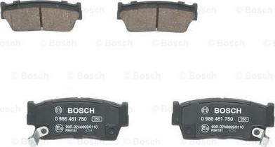 BOSCH 0 986 461 750 - Тормозные колодки, дисковые, комплект parts5.com