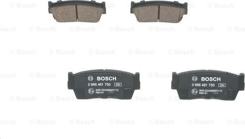 BOSCH 0 986 461 750 - Тормозные колодки, дисковые, комплект parts5.com