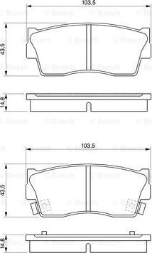 BOSCH 0 986 461 750 - Тормозные колодки, дисковые, комплект parts5.com