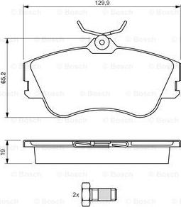 BOSCH 0 986 461 753 - Тормозные колодки, дисковые, комплект parts5.com