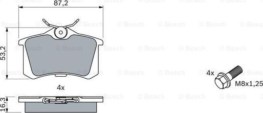 BOSCH 0 986 461 769 - Тормозные колодки, дисковые, комплект parts5.com