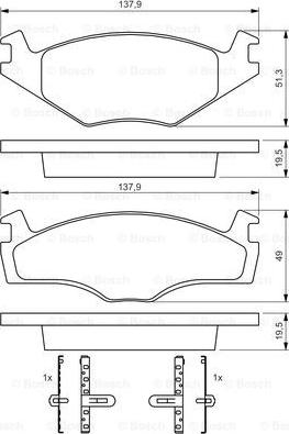 BOSCH 0 986 468 873 - Тормозные колодки, дисковые, комплект parts5.com