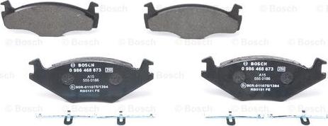 BOSCH 0 986 468 873 - Тормозные колодки, дисковые, комплект parts5.com