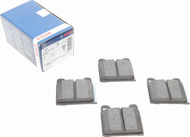 BOSCH 0 986 462 282 - Тормозные колодки, дисковые, комплект parts5.com