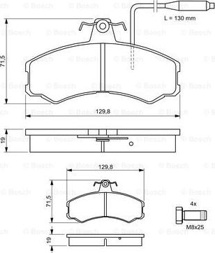 BOSCH 0 986 467 411 - Тормозные колодки, дисковые, комплект parts5.com