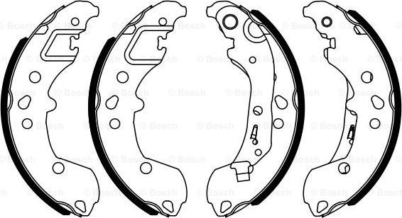 BOSCH 0 986 487 958 - Комплект тормозных колодок, барабанные parts5.com