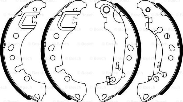 BOSCH 0 986 487 961 - Комплект тормозных колодок, барабанные parts5.com