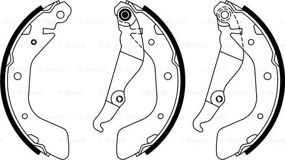 BOSCH 0 986 487 923 - Комплект тормозных колодок, барабанные parts5.com