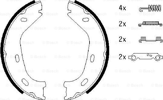 BOSCH 0 986 487 542 - Комплект тормозов, ручник, парковка parts5.com