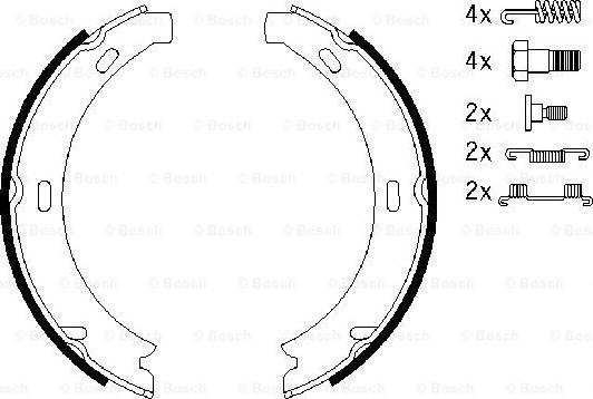 BOSCH 0 986 487 584 - Комплект тормозов, ручник, парковка parts5.com