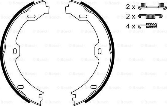 BOSCH 0 986 487 666 - Комплект тормозов, ручник, парковка parts5.com