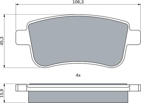 BOSCH 0 986 424 942 - Тормозные колодки, дисковые, комплект parts5.com