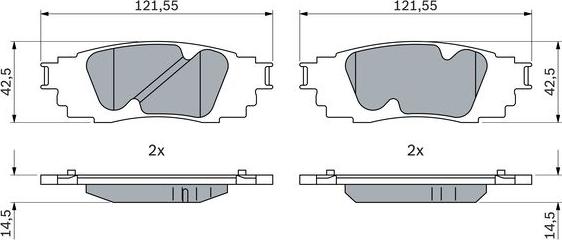 BOSCH 0 986 424 912 - Тормозные колодки, дисковые, комплект parts5.com