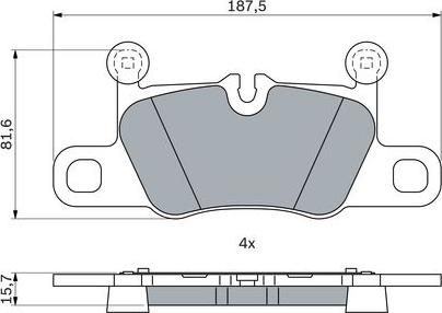 BOSCH 0 986 424 971 - Тормозные колодки, дисковые, комплект parts5.com