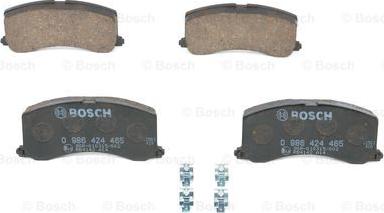 BOSCH 0 986 424 465 - Тормозные колодки, дисковые, комплект parts5.com