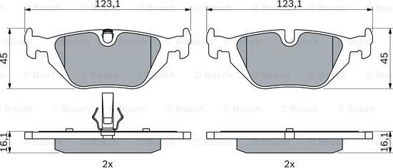 BOSCH 0 986 424 484 - Тормозные колодки, дисковые, комплект parts5.com