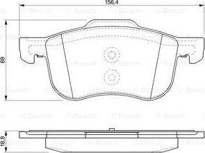 BOSCH 0 986 424 540 - Тормозные колодки, дисковые, комплект parts5.com