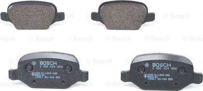 BOSCH 0 986 424 553 - Тормозные колодки, дисковые, комплект parts5.com