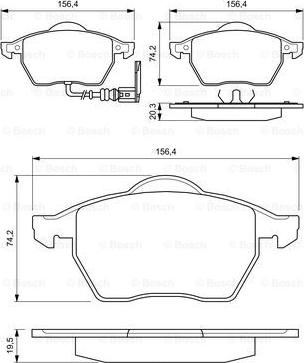 BOSCH 0 986 424 501 - Тормозные колодки, дисковые, комплект parts5.com