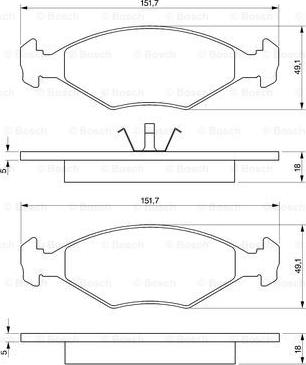 BOSCH 0 986 424 514 - Тормозные колодки, дисковые, комплект parts5.com