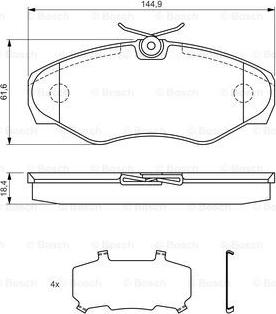 BOSCH 0 986 424 531 - Тормозные колодки, дисковые, комплект parts5.com