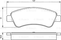 BOSCH 0 986 424 571 - Тормозные колодки, дисковые, комплект parts5.com