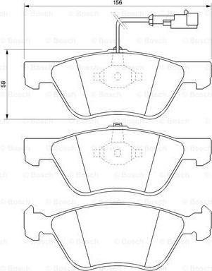 BOSCH 0 986 424 578 - Тормозные колодки, дисковые, комплект parts5.com