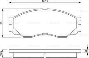 BOSCH 0 986 424 572 - Тормозные колодки, дисковые, комплект parts5.com