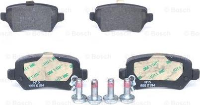 BOSCH 0 986 424 646 - Тормозные колодки, дисковые, комплект parts5.com