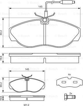 BOSCH 0 986 424 030 - Тормозные колодки, дисковые, комплект parts5.com