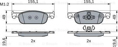 BOSCH 0 986 424 021 - Тормозные колодки, дисковые, комплект parts5.com