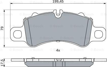 BOSCH 0 986 424 847 - Тормозные колодки, дисковые, комплект parts5.com