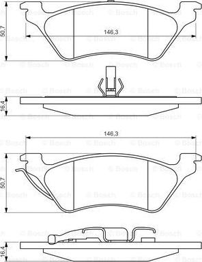 BOSCH 0 986 424 816 - Тормозные колодки, дисковые, комплект parts5.com