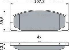 BOSCH 0 986 424 817 - Тормозные колодки, дисковые, комплект parts5.com