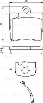 BOSCH 0 986 424 830 - Тормозные колодки, дисковые, комплект parts5.com