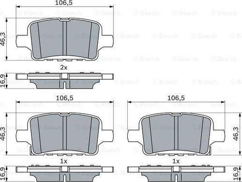 BOSCH 0 986 424 870 - Тормозные колодки, дисковые, комплект parts5.com