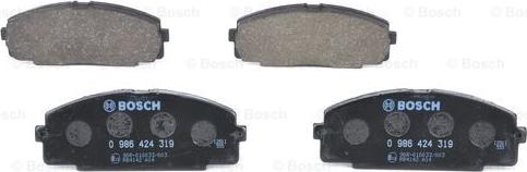 BOSCH 0 986 424 319 - Тормозные колодки, дисковые, комплект parts5.com